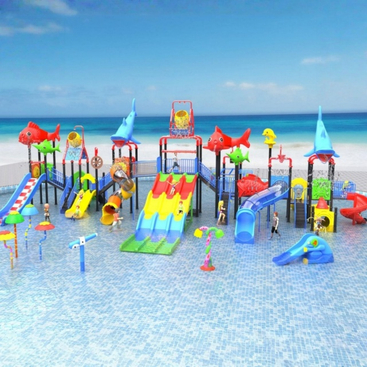 Children's fiberglass water park slides, outdoor and indoor playground equipment