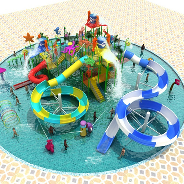Customized high-quality large-scale adult fiberglass water park slides and children's playground equipment